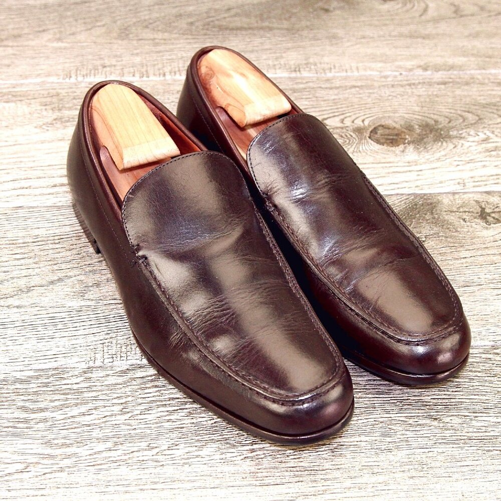 Allen Edmonds RIALTO Italian Loafer 9.5 D Brown * add $15 Cedar Trees